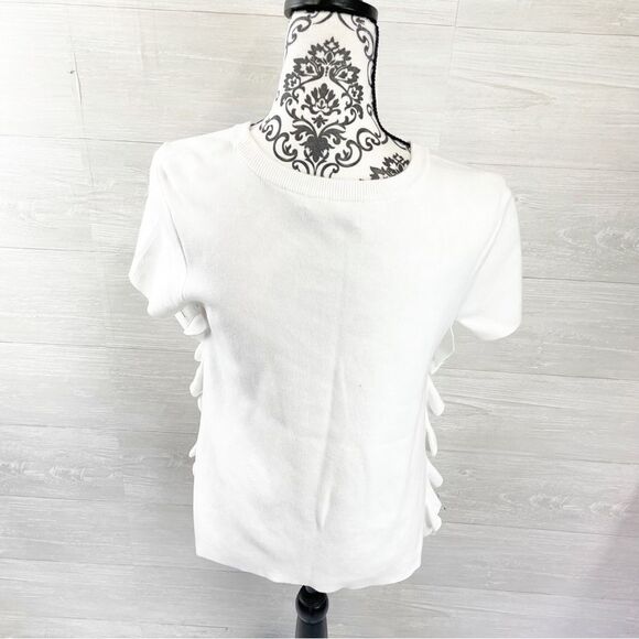 Alice + Olivia Ivan Split Side Ruffle Sweater - Picture 7 of 10